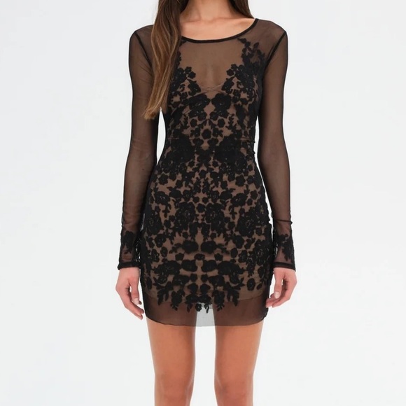 For Love And Lemons Dresses & Skirts - NWT For Love and Lemons Luau Mini Dress in Black Size Large